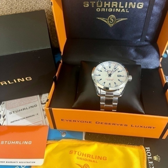 Stuhrling Symphony Original Date Designer Luxury Watch - Picture 7 of 7